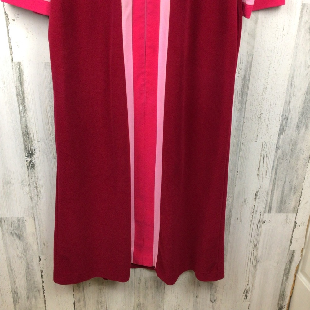 Vanity Fair Red and Pink Robe - Picture 2 of 7